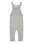 Long Knitted Dungarees Bottoms Dungarees Grey Mango