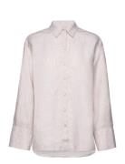 Alexandria Shirt Tops Shirts Linen Shirts Beige Twist & Tango