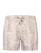 Nb Bar Nikben Swimtrunks Sand Designers Shorts Cream Nikben