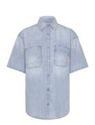 Relaxed Venture Shirt S\S Wmn Tops Shirts Denim Shirts Blue G-Star RAW