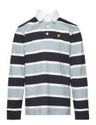 Stripe Rugby Shirt Tops T-shirts Polo Shirts Long-sleeved Polo Shirts ...