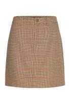 Glen Plaid Tweed Pencil Miniskirt Skirts Short Skirts Brown Lauren Ral...