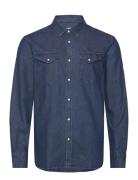 Style Duver Tops Shirts Denim Shirts Blue MUSTANG