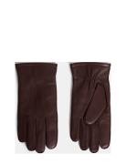 Milo Leather Glove Accessories Gloves Finger Gloves Brown J. Lindeberg