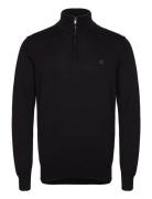 Cotton Yd 1/4 Zip Sweater Designers Knitwear Half Zip Jumpers Black Ti...