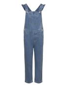 Frills Denim Dungarees Bottoms Dungarees Blue Mango