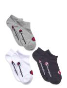 3Pk Sneaker Socks Sport Socks & Tights Socks Multi/patterned Champion