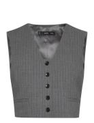 Pinstriped Suit Waistcoat Blazers Sleeveless Blazers Grey Mango