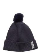 Beenie W. Fake Fur W. Lining Accessories Headwear Hats Winter Hats Nav...