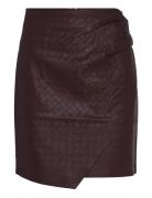 Lawrence Faux Leather Skirt Skirts Short Skirts Burgundy Dante6