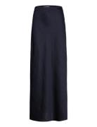 Ywa Creased Satin Maxi Skirt Skirts Maxi Skirts Navy Dante6