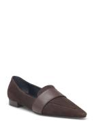 Flat Pointed Loafer Shoes Flat Loafers Brown Apair