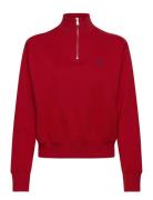 Fleece Quarter-Zip Tops Sweatshirts & Hoodies Sweatshirts Red Polo Ral...