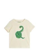 Snake Sp Ss Tee Tops T-Kortærmet Skjorte Cream Mini Rodini