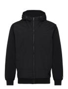 Hybrid Quilted Zip Through Hoodie Quiltet Jakke Black Lyle & Scott