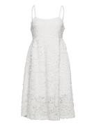 Emilia Dress Knælang Kjole White Gina Tricot