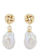 Soap Pearl Short Ear G/White - Ørestickere Smykker Gold SNÖ Of Sweden