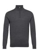 Blackhall Designers Knitwear Half Zip Jumpers Grey Reiss