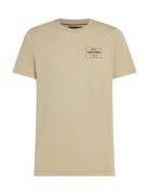 Monotype Printed Label Tee Tops T-Kortærmet Skjorte Beige Tommy Hilfig...