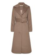 Slim Fitted Coat Uldfrakke Frakke Brown REMAIN Birger Christensen