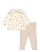 Set Blouse And Leggings Sets Sets With Long-sleeved T-shirt Cream Lind...