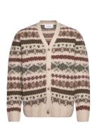 Hordur Fair Isle Cardigan Tops Knitwear Cardigans Beige Les Deux