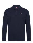 Tjm Slim Placket Polo Ls Ext Tops Polos Long-sleeved Navy Tommy Jeans