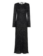 Sequins Maxi Dress Maxikjole Festkjole Black Gina Tricot