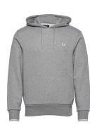 Tipped Hooded Sweatshirt Tops Sweatshirts & Hoodies Hoodies Grey Fred ...