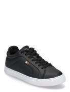 Womens Icon Court Sneaker Flag Low-top Sneakers Black Tommy Hilfiger