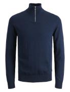 Jjeemil Knit Half Zip Noos Jnr Tops Knitwear Pullovers Navy Jack & J S