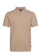 Pallas Tops Polos Short-sleeved Beige BOSS