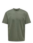 Onsfred Life Rlx Ss Tee Noos Tops T-Kortærmet Skjorte Green ONLY & SON...