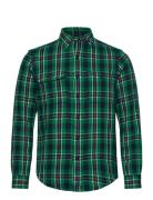 Classic Fit Plaid Flannel Workshirt Tops Shirts Casual Green Polo Ralp...