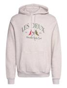 Ivy League Hoodie Tops Sweatshirts & Hoodies Hoodies Grey Les Deux