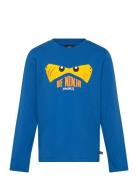 Lwtano 703 - T-Shirt L/S Tops T-shirts Long-sleeved T-Skjorte Blue LEG...