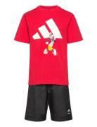 Lk Dy Mm T Set Sport Sets With Short-sleeved T-shirt Red Adidas Sports...