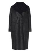 Naomi Reversible Coat Blacks Outerwear Faux Fur Black LEVI´S Women