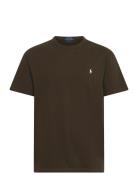 Classic Fit Jersey Crewneck T-Shirt Tops T-Kortærmet Skjorte Brown Pol...