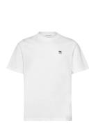 Bobby Double Logo T-Shirt Tops T-Kortærmet Skjorte White Wood Wood