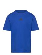 J Sl Tee 160 Tops T-Kortærmet Skjorte Blue Adidas Sportswear