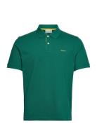 Reg Contrast Pique Ss Polo Tops Polos Short-sleeved Green GANT