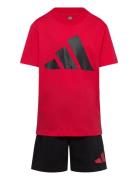 J Bl T-Set Sets Sets With Short-sleeved T-shirt Red Adidas Sportswear