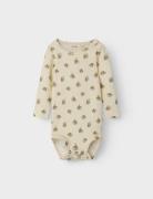 Nbngayo Gus Ls Slim Body Lil Bodies Long-sleeved Cream Lil'Atelier