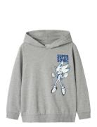 Nkmdro Sonic Nreg Swe Wh Bru Sky Tops Sweatshirts & Hoodies Hoodies Gr...