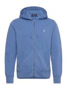 Loopback Fleece Full-Zip Hoodie Tops Sweatshirts & Hoodies Hoodies Blu...