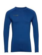 Hml First Performance Jersey L/S Sport T-Langærmet Skjorte Blue Hummel