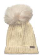 Hat Knit W. Alpaca Pompom Accessories Headwear Hats Winter Hats Beige ...