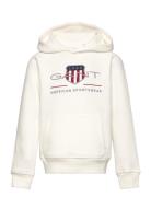 Archive Shield Hoodie Tops Sweatshirts & Hoodies Hoodies White GANT