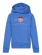 Archive Shield Hoodie Tops Sweatshirts & Hoodies Hoodies Blue GANT